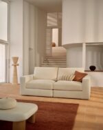 Alea ecru chenille 3-seater - Image 4