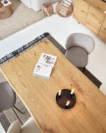 Lotty oak veneer table - Image 3
