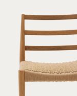Analy chair in solid oak FSC 100% with natural finish and rope seat - Image 3