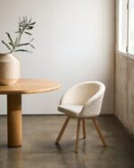 Marvin brown chenille swivel chair - Image 3