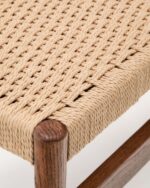 Zaide bench made of solid oak wood in a walnut finish - Image 4