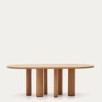 "Mailen oval table in ash wood veneer with natural finish