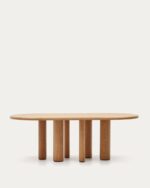 "Mailen oval table in ash wood veneer with natural finish