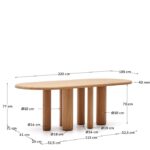 "Mailen oval table in ash wood veneer with natural finish - Image 5