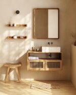 Shamel set of 2 solid teak - Image 4