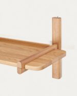 Sitra modular shelf, 1 solid oak wood shelf in a natural finish, - Image 4