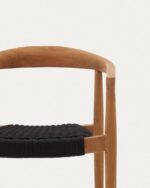 Ydalia stackable outdoor chair in solid teak wood - Image 3