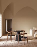 Ydalia stackable outdoor chair in solid teak wood - Image 4