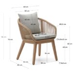 Portalo chair in beige cord - Image 6