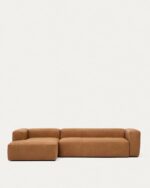 Blok brown leather 4-seater