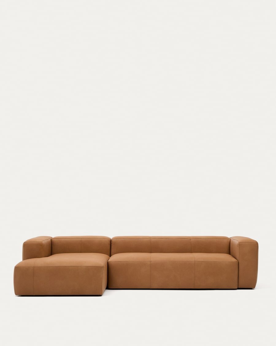 IMG_8559.jpeg Blok brown leather 4-seater - Image 1