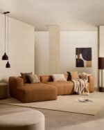 Blok brown leather 4-seater - Image 3