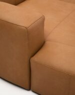 Blok brown leather 4-seater - Image 4