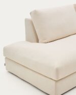Alea ecru chenille 5-seater modular sofa - Image 4