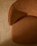 Ulit armchair in terracotta chenille - Image 3