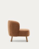 Ulit armchair in terracotta chenille - Image 4