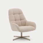 Jaspe beige swivel armchair