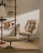 Jaspe beige swivel armchair - Image 2