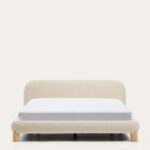 Odina ecru bouclé bed