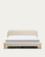 Odina ecru bouclé bed