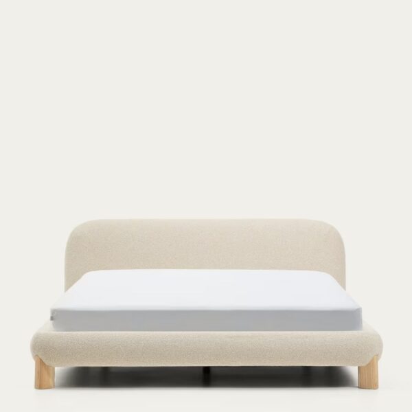 Odina ecru bouclé bed