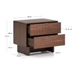 Norlen 2-Drawer Bedside Table - Image 4