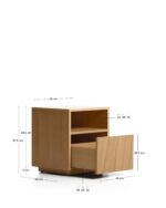 Helvine 1-Drawer Bedside Table - Image 4